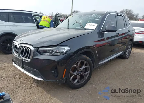 2022 BMW X3 Sdrive30I z USA, uszkodzony, nr VIN 5UX43DP02N9L35106